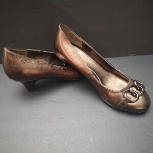 Sofft Ladies Size 6.5W Leather Upper Metallic Copper Marin Pumps